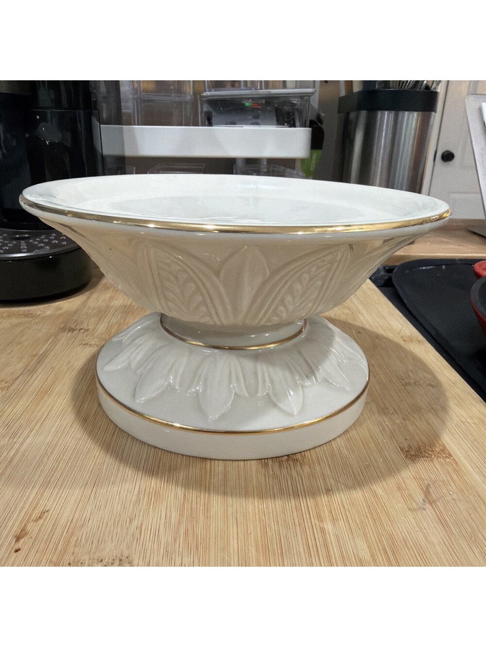 Vintage Lenox Cake Stand Illuminations Versailles 4.5" Pedestal Candleholder *